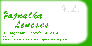 hajnalka lencses business card